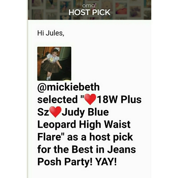 ♥️18W Plus Sz♥️Judy Blue Leopard High Waist Flare - Picture 9 of 9